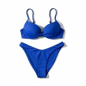 Victoria’s Secret Blue Bikini Set Push-Up Top 32B & Small Bottom